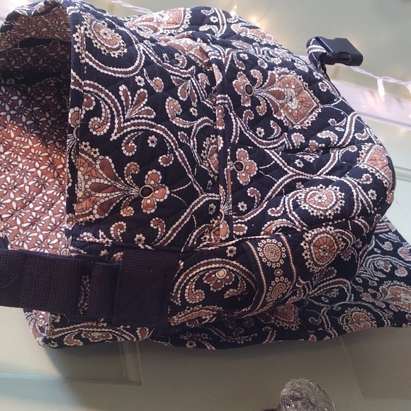 Women's Vera Bradley messenger bag black tan paisley - Picture 6 of 11